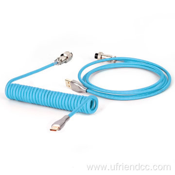 Braided Usb coiled keyboard cable usb-c mechanical
